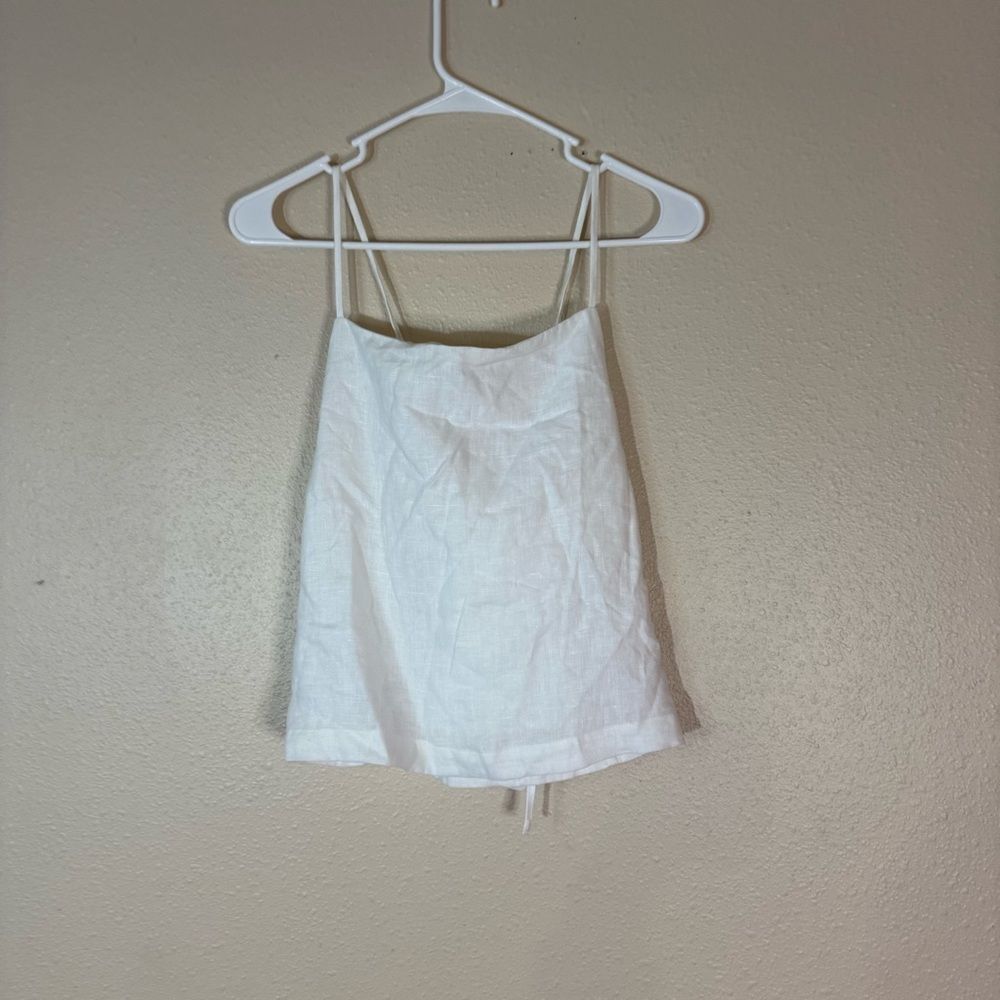 Rails White linen Tank Top L
